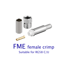 FME female crimp RG58 C/U