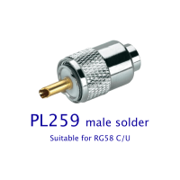 PL259 male solder RG58 C/U